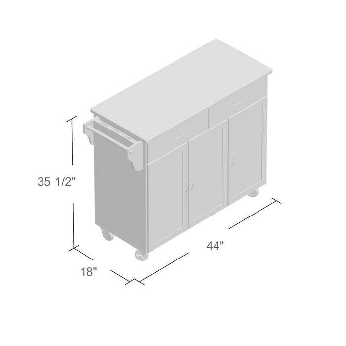 Red Barrel Studio® Garrettsville Metal Kitchen Cart & Reviews Wayfair